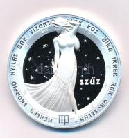 Kósa István (1953-) DN "Szűz" egyoldalas ezüstözött fém horoszkóp emlékérem kapszulában (42,5mm) T:PP