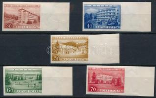 1953 Üdülők ívszéli vágott sor 5 klf értéke (1Ft és 1,50Ft hiányzik / missing)