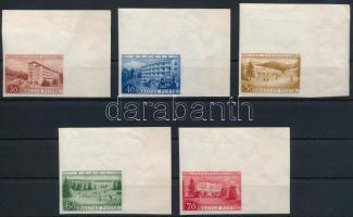 1953 Üdülők ívsarki vágott sor 5 klf értéke (1Ft és 1,50Ft hiányzik / missing)