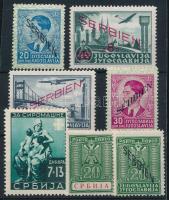 Szerbia német megszállás 7 klf jobb bélyeg (1 bélyegen apró gumihiba / tiny gum disturbance) (Mi EUR 295.-)