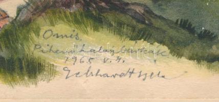 Gebhardt Béla (1901-1990): Omis, pihenő halászbárkák (Dalmácia, Horvátország, Jugoszlávia), 1965. Ak...