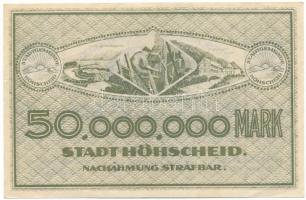 Németország / Weimari Köztársaság / Höhscheid 1923. 50.000.000M T:F szép papír
Germany / Weimar Rep...