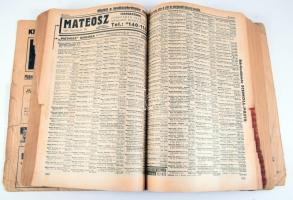 1943 A Budapesti Egységes Hálózat (Budapest és környéke) betűrendes távbeszélő névsora és távbeszélő...