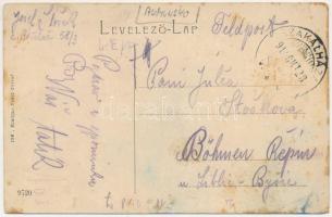 1914 Szakálháza, Sacalaz (Temes, Timis); Fő utca, Községháza. Feszl József kiadása 138. (W.L. ?) / H...