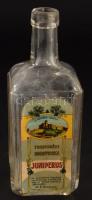 Juniperus Trencséni borovicska címkés italos üveg ca 1910. Hobé Liqueur nyomott felirattal 18 cm