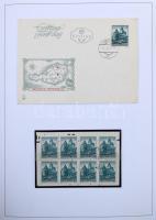 Ausztria Építmények special gyűjtemény, postatiszta és bélyegzett bélyegek színváltozatokkal, lemezh...