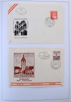 Ausztria Építmények special gyűjtemény, postatiszta és bélyegzett bélyegek színváltozatokkal, lemezh...