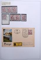 Ausztria Építmények special gyűjtemény, postatiszta és bélyegzett bélyegek színváltozatokkal, lemezh...