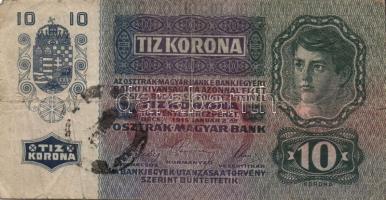 1913-1923. Kis korona tétel 10K fny-sal, 20K fny-sal, 100K (3x) T.W. nyomdahely jelölés nélkül + 100...