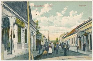 Balázsfalva, Blasendorf, Blaj; Nagy utca, Sinberger Salamon üzlete / street view, shop of Sinberger