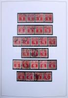 Ausztria portó bélyeg special gyűjtemény 1894-1989 fogazat és színváltozatokkal, teljes sorok, renge...