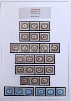 Ausztria portó bélyeg special gyűjtemény 1894-1989 fogazat és színváltozatokkal, teljes sorok, renge...