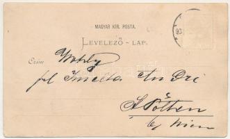 1898 Orsova, Kazán-szoros, Széchenyi és Traján emléktábla / Cazane / gorge, monuments. Lichtdruck Kr...