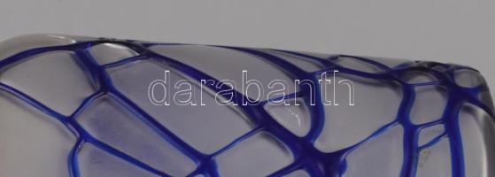 Szecessziós Art nouveau tejüveg teásdoboz. Maltsov gyár, Oroszország, ca 1900. Karaván tea. Ezüstözö...