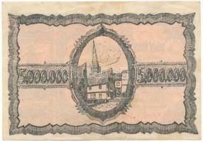 Németország / Weimari Köztársaság / Mülheim a. d. Ruhr 1923. 5.000.000M szárazpecséttel T:F
Germany...