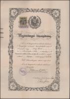 1900-1904 Selmecbánya, M. Kir. Bányászati és Erdészeti Akadémia indexe, Örley István (1882-?) belény...