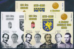 2025 150 éves a MAC Magyar Atlétikai Club 3 db-os emlékív garnitúra azonos (No. 0016) sorszámmal