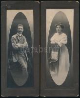 ca 1900 Rákos forma Kabinetfotók 9x22 cm