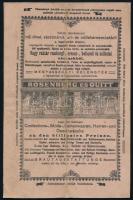 1901 Rosenebrg és Quit Nagy-Áruháza díszes fejléces számlája, az utolsó oldalon az üzlet kirakatának...