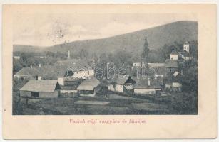 1906 Vaskoh, Vaskóh, Coh, Vascau; régi vasgyár és látkép. Miklóssy József kiadása / general view with old iron factory (Rb)