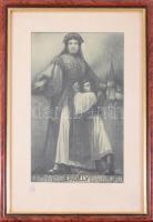 1920 Erhardt Ernő (1898-1958) Erdély. Litográfia, üvegezett keretben. Tolnay könyvkiadó. Jelzett. 15x24 cm / 24x34 cm