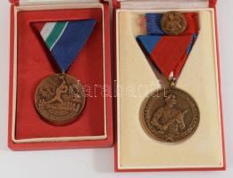 Vegyes 5db-os kitüntetés tétel, benne: 1960. "Árvízvédelemért" bronz kitüntető jelvény mel...