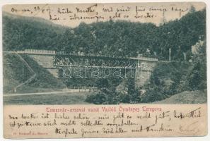 1907 Örményes, Arminis, Armenis; Temesvár-Orsovai vasút vashídja, Örményes-Teregova. Hutterer G. kiadása / railway line between Timisoara and Orsova, railway bridge (r)