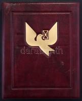 Philswiss levélberakó 23 fekete lappal, oldalanként 2-2 férőhellyel, kissé sérült piros borítóval