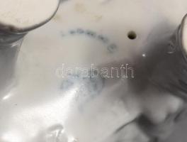 Ilmenau porcelán elefánt. Kézzel festett, jelzett, hibátlan 16x11 cm