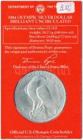 Amerikai Egyesült Államok 1984S 1$ Ag "XXIII. Nyári Olimpiai Játékok, Los Angeles" eredeti...