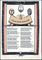 A Szent László hadosztály emlékvers 30x24 cm