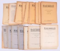 1932-1944 Magyarosan nyelvművelő folyóirat szórványszámai, összesen kb. 45 db, változó állapotban