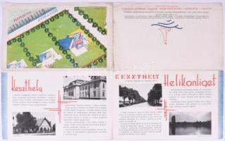 Keszthely Helikonliget.Villatelkek. Prospektus. [Bp.], Pesti Lloyd-ny., kihajtható prospektus, belül...