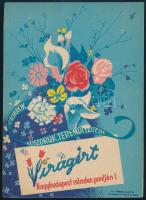 ca 1960 Virágért kisplakát 17x24 cm