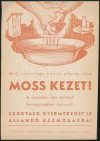 ca 1955 Moss kezet kisplakát 17x24 cm