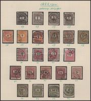 1874-1913 Magyar gyűjteményrész 11 db albumlapon, összesen 183 bélyeg (min. 200.000)