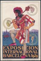1929 Exposition Internacional Barcelona villamosplakát 17x24 cm