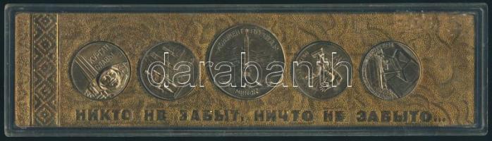 Szovjetunió 1941-1945 "Nem felejtünk" 5klf emlékéremből álló sorozat díszdobozban! T:1