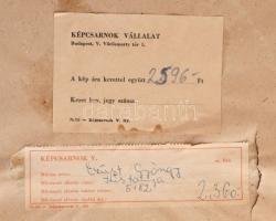 Ezüst György (1935-2017): Kis tanya. Vegyes technika, farost. Jelezve jobbra lent. Hátoldalán Képcsa...