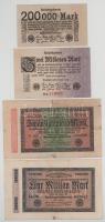 Német Birodalom / Weimari Köztársaság / Berlin 1923. 20.000M + 200.000M + 1.000.000M + 2.000.000M T:XF-F  German Empire / Weimar Republic / Berlin 1923. 20.000 Mark + 200.000 Mark + 1.000.000 Mark + 2.000.000 Mark C:XF-F