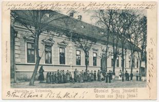 1912 Nagyjécsa, Grossjetscha, Iecea Mare; Népiskola. Bosch Fülöp kiadása / Volksschule / school (Rb)
