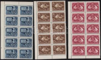 1950 Sakk (I.) sor ívsarki 10-es tömbökben (25.000)