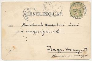 1902 Temesszentandrás, Szentandrás, Sanandrei; M. kir. állami iskola, Római katolikus templom, Fő ut...