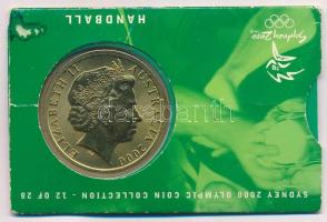 Ausztrália 2000. 5D Al-bronz "Sydneyi Olimpia 2000 - Kézilabda" bliszterben T:BU Australia 2000. 5 Dollars Al-Bronze "Sydney 2000 Olympics - Handball" in coincard C:BU Krause KM#375