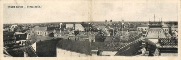 Óbecse with synagogue panoramacard