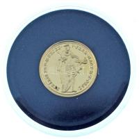 DN 1848. Dukát "V. Ferdinánd" aranyozott utánveret, kapszulában T:PP