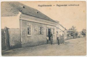 Hegyközcsatár, Cetariu; Fogyasztási szövetkezet üzlete és saját kiadása / cooperative shop (EB)