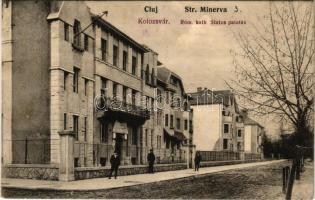 1925 Kolozsvár, Cluj; Minerva utca. Schuster Emil kiadása / street view (r)