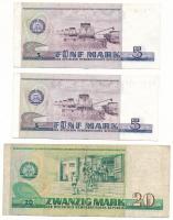 Német Demokratikus Köztársaság 1975. 5M (2x) + 20M T:F
German Democratic Republic 1975. 5 Mark (2x)...