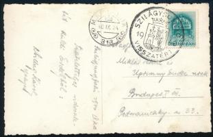 1940.IX.24. Szilágynagyfalu, az erdélyi bevonulásban részt vett katona által hazaküldött fotólap, &q...